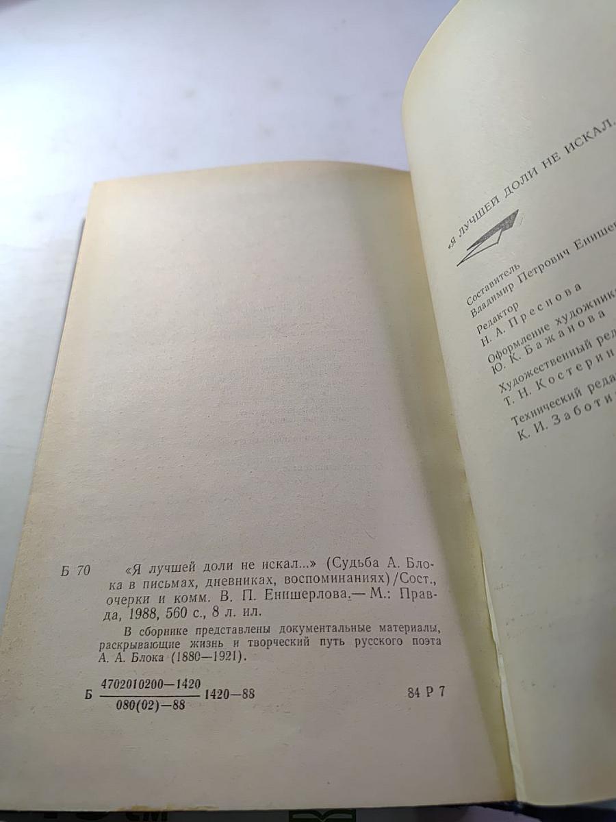 Я лучшей доли не искал... Судьба Александра Блока в письмах, дневниках, воспоминаниях