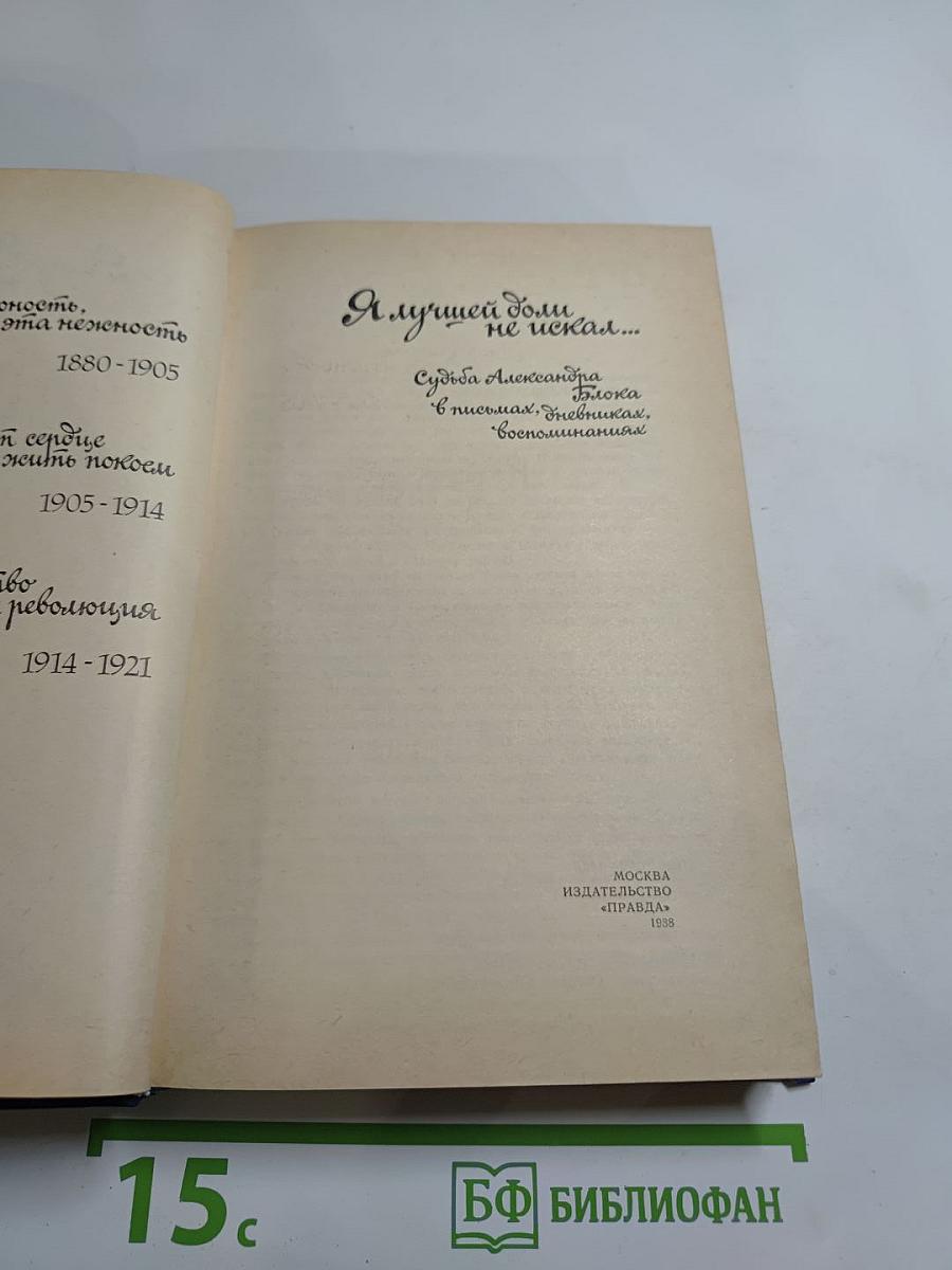 Я лучшей доли не искал... Судьба Александра Блока в письмах, дневниках, воспоминаниях