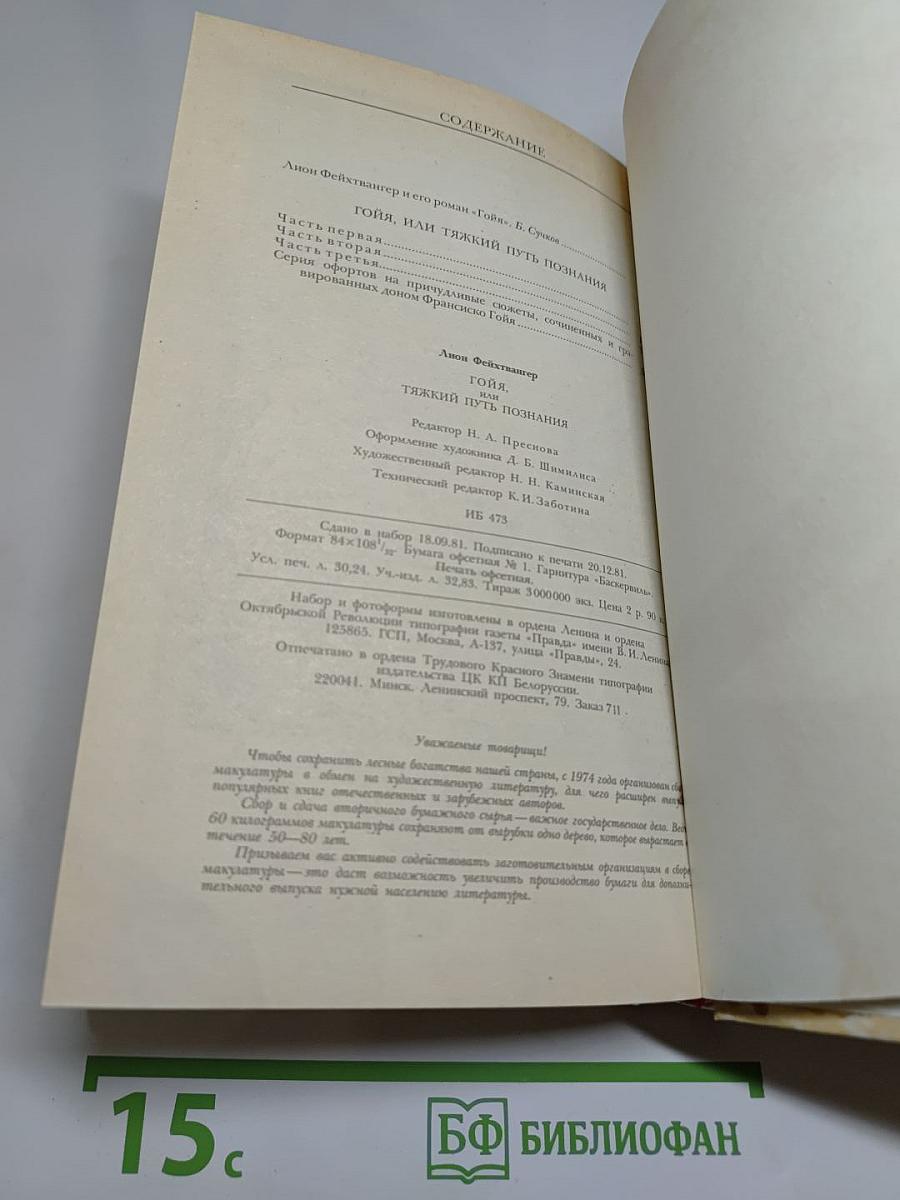 Гойя, или Тяжкий путь познания