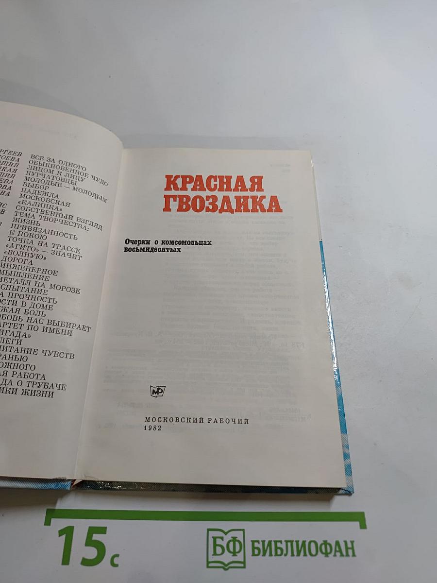 КРАСНАЯ ГВОЗДИКА. Очерки о комсомольцах восьмидесятых