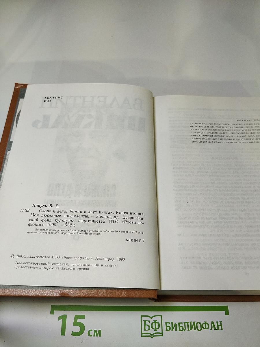 Слово и дело. Книга вторая: Мои любезные конфиденты
