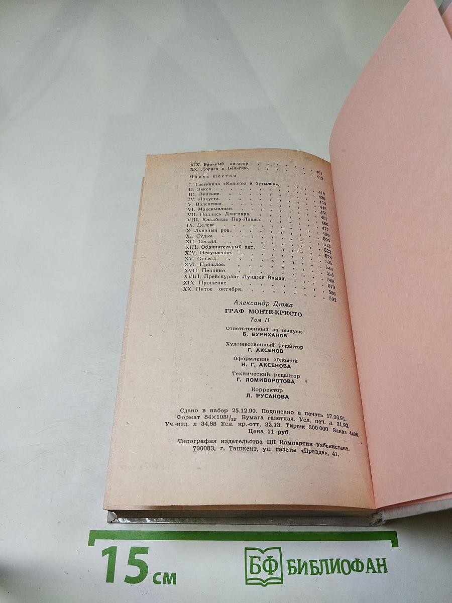 Граф Монте-Кристо. Роман. Том II