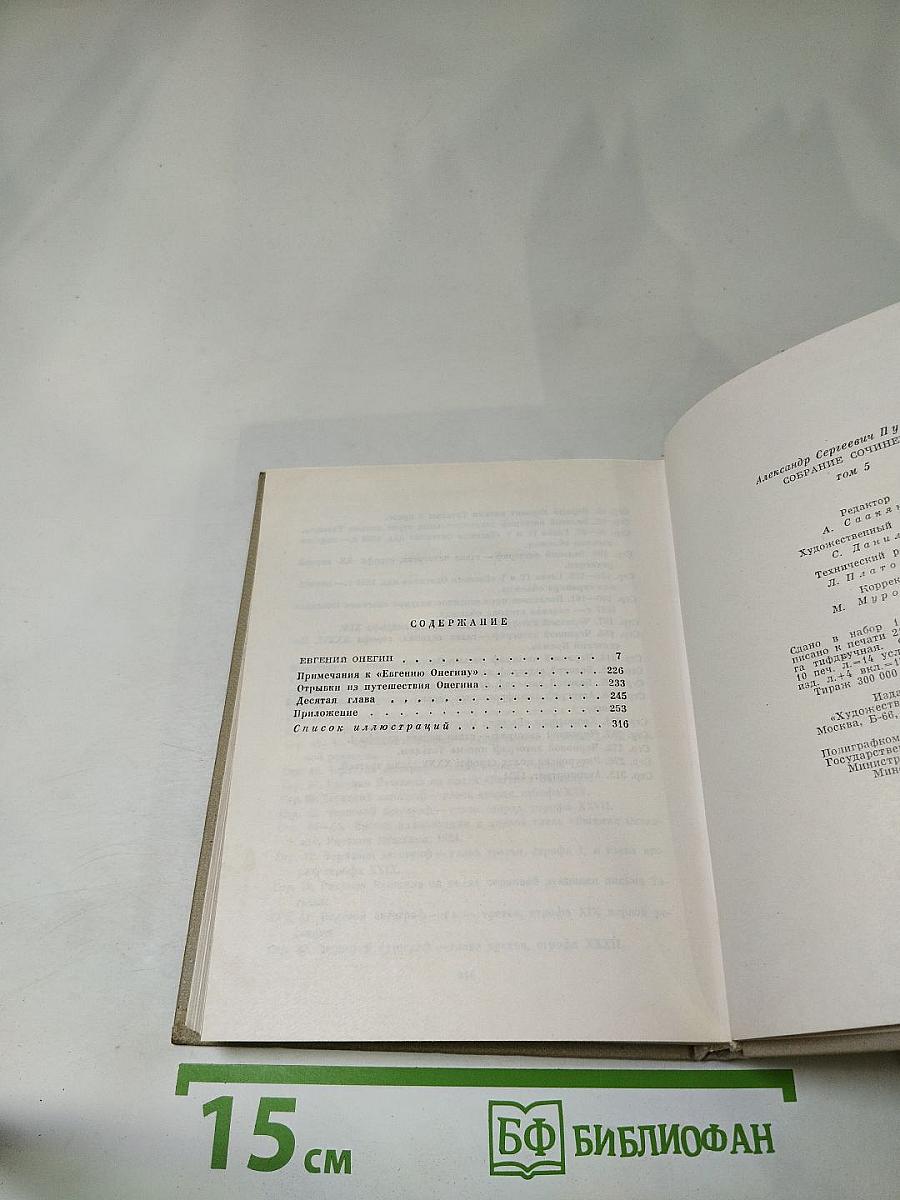 Собрание сочинений. Том пятый. Евгений Онегин