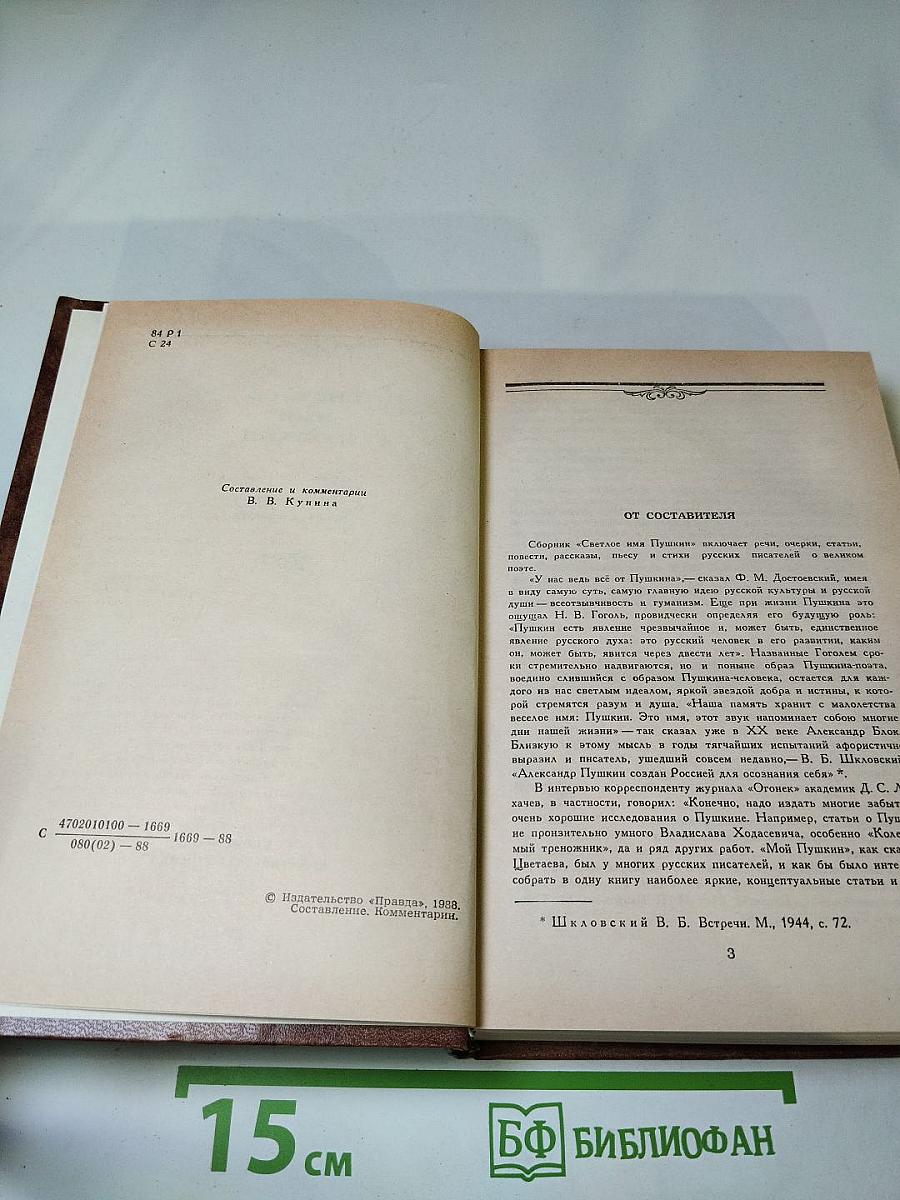 Светлое имя Пушкин