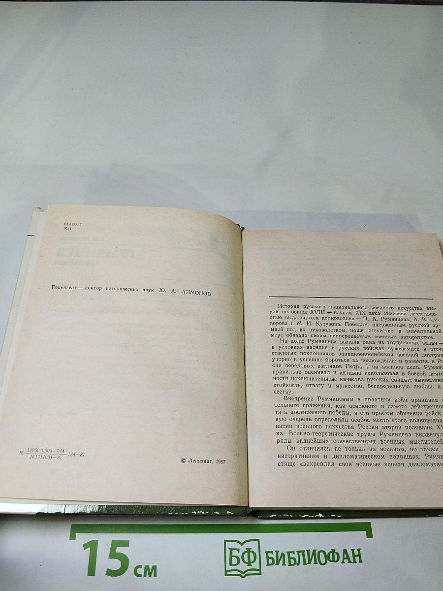 Румянцев в Петербурге