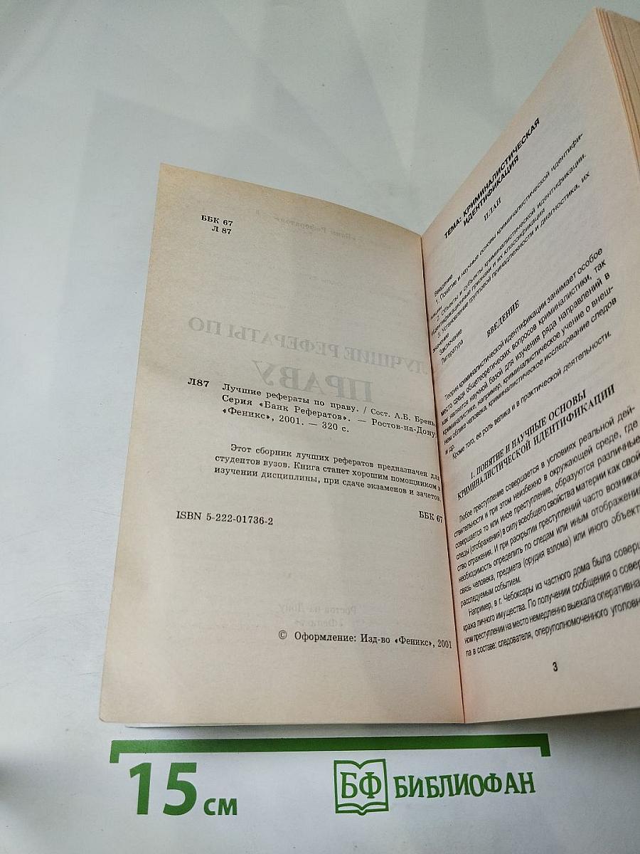 Лучшие рефераты по праву