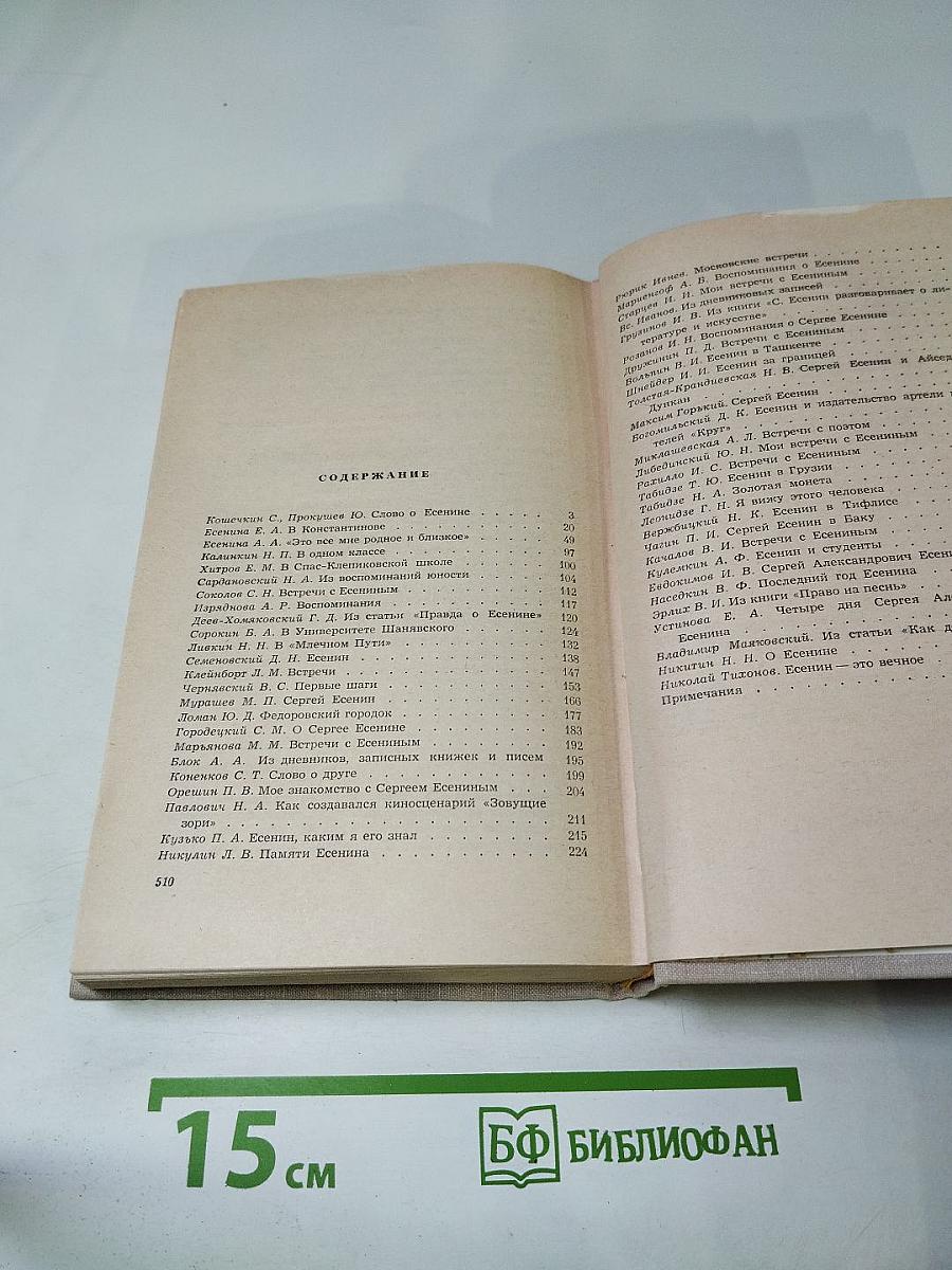Воспоминания о Сергее Есенине
