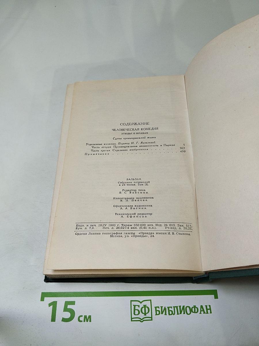 Человеческая комедия. Этюды о нравах. Сцены провинциальной жизни. Том 9