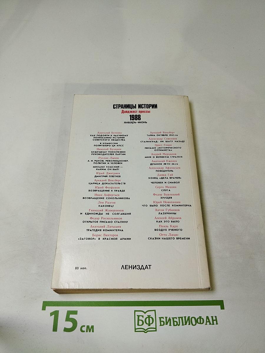 Страницы истории 1988 январь-июнь