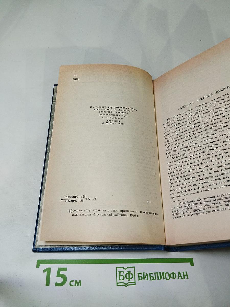 В. А. Жуковский. "Всё необъятное в единый дух теснится..."