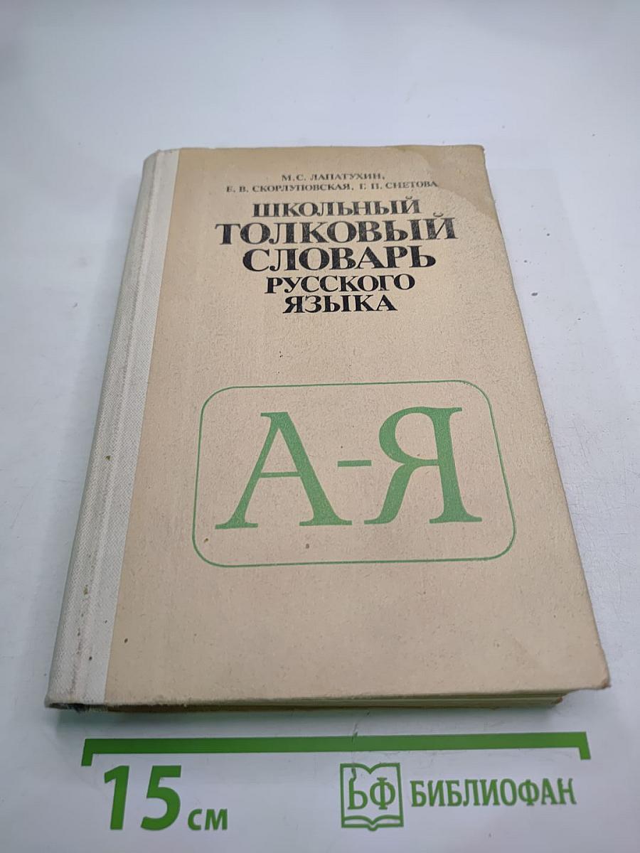 Школьный толковый словарь русского языка. Пособие для учащихся.