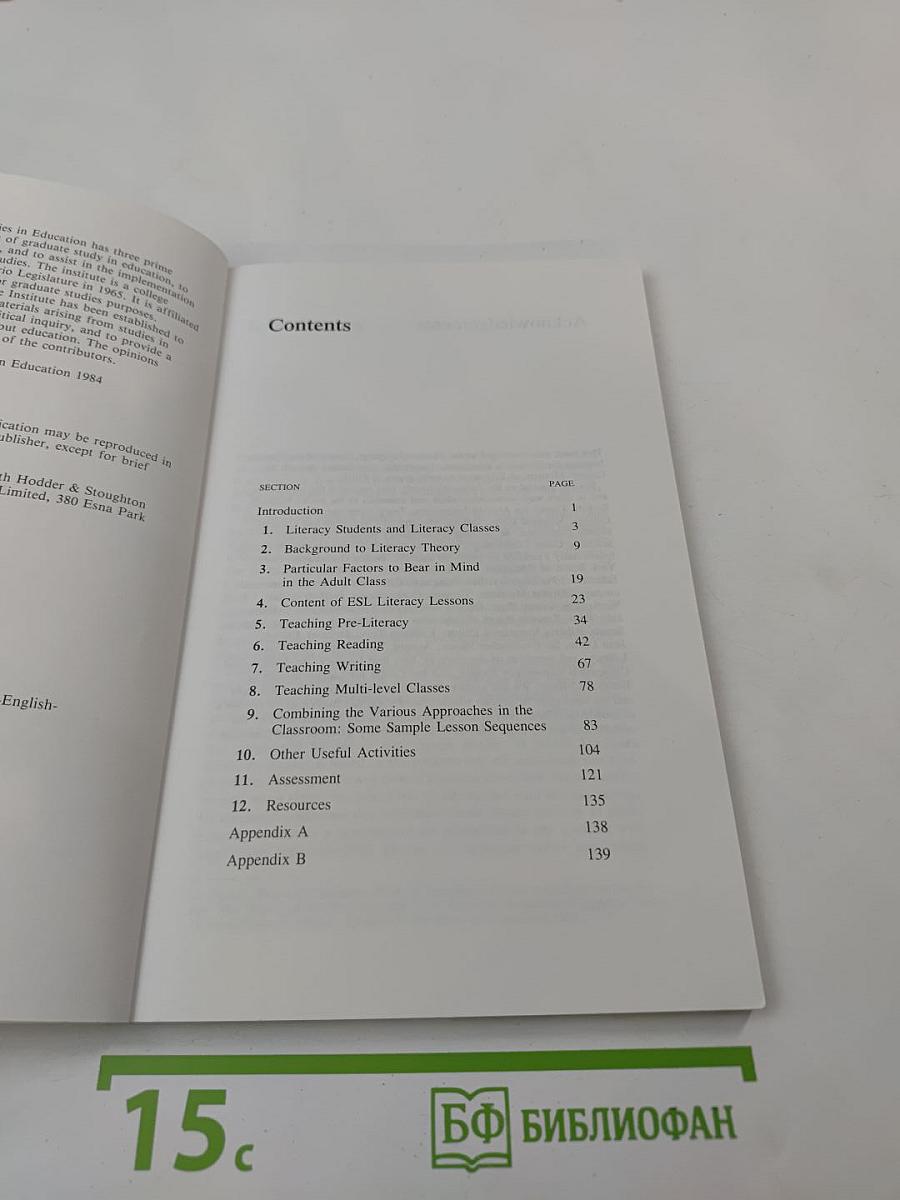 A Handbook for ESL Literacy