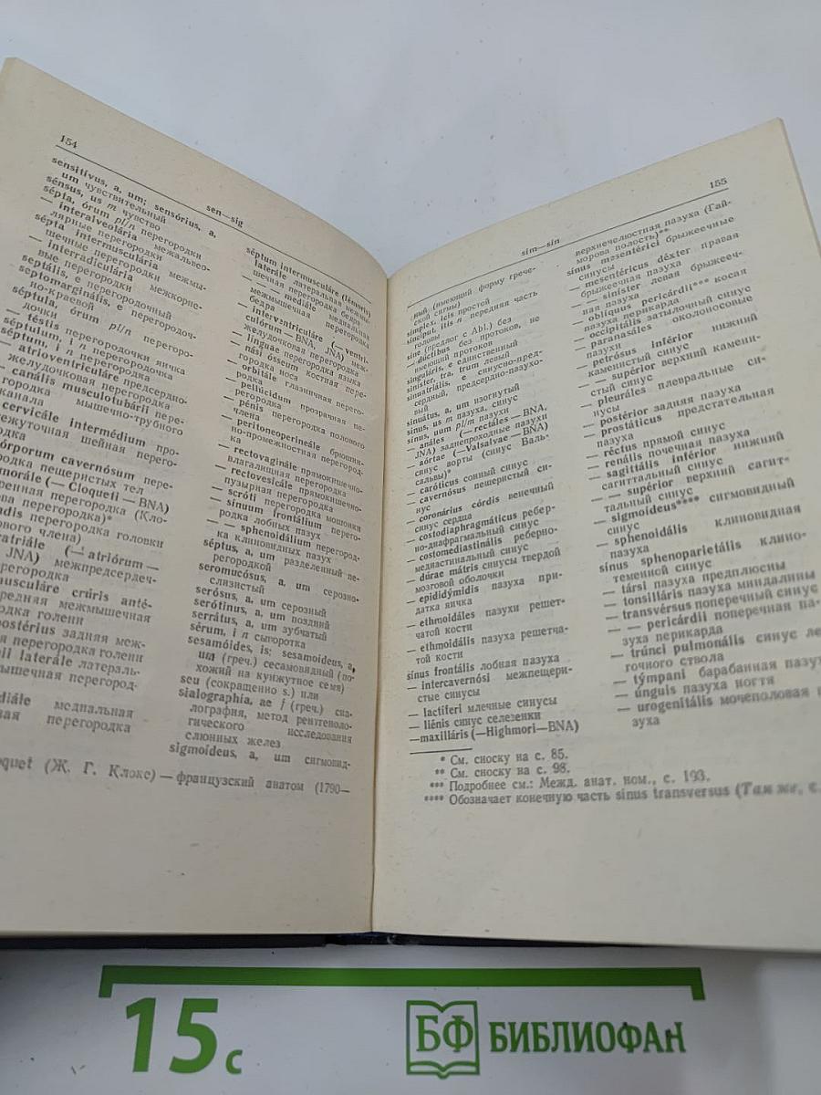 Анатомический словарь Латинско-русский Русско-латинский