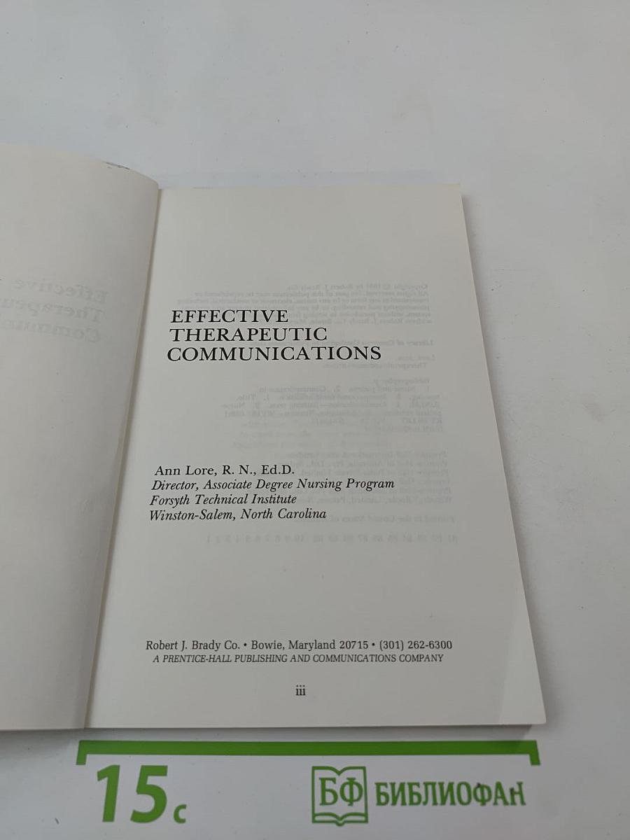 Effective Therapeutic Communications