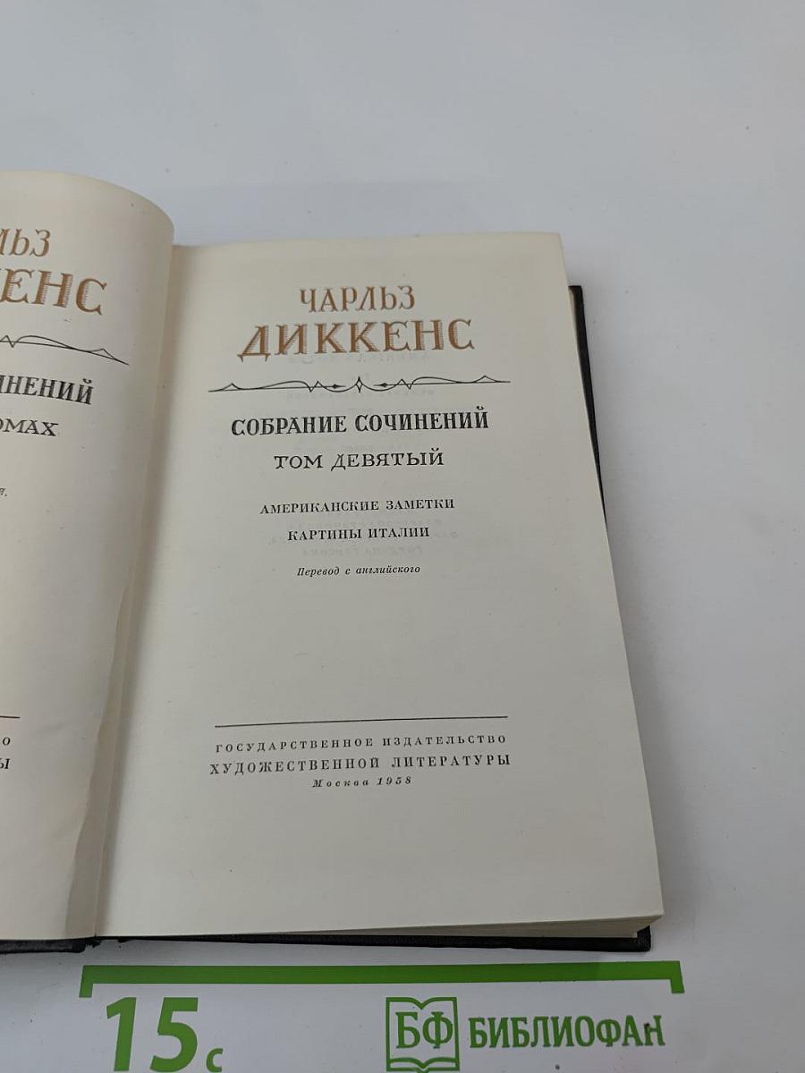 Собрание сочинений. Том девятый. Американские заметки. Картины Италии