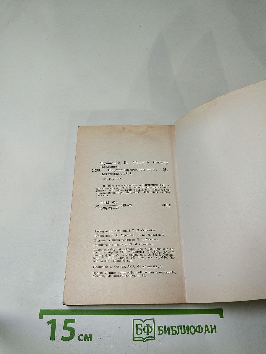 На дипломатическом посту