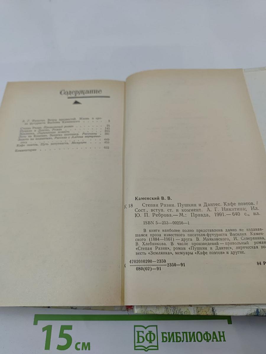 Степан Разин. Пушкин и Дантес. Кафе поэтов