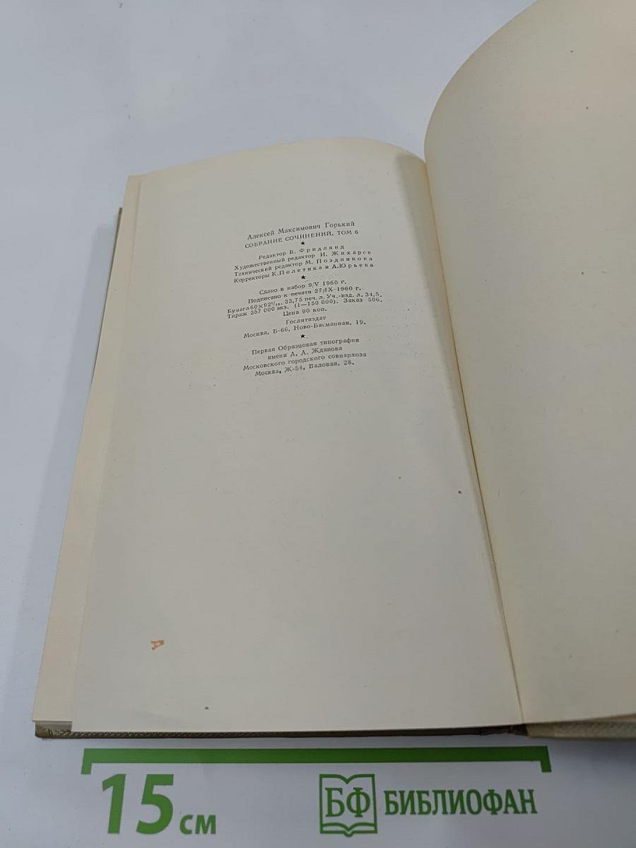 М. Горький. Собрание сочинений. Том 6. Произведения 1909-1912