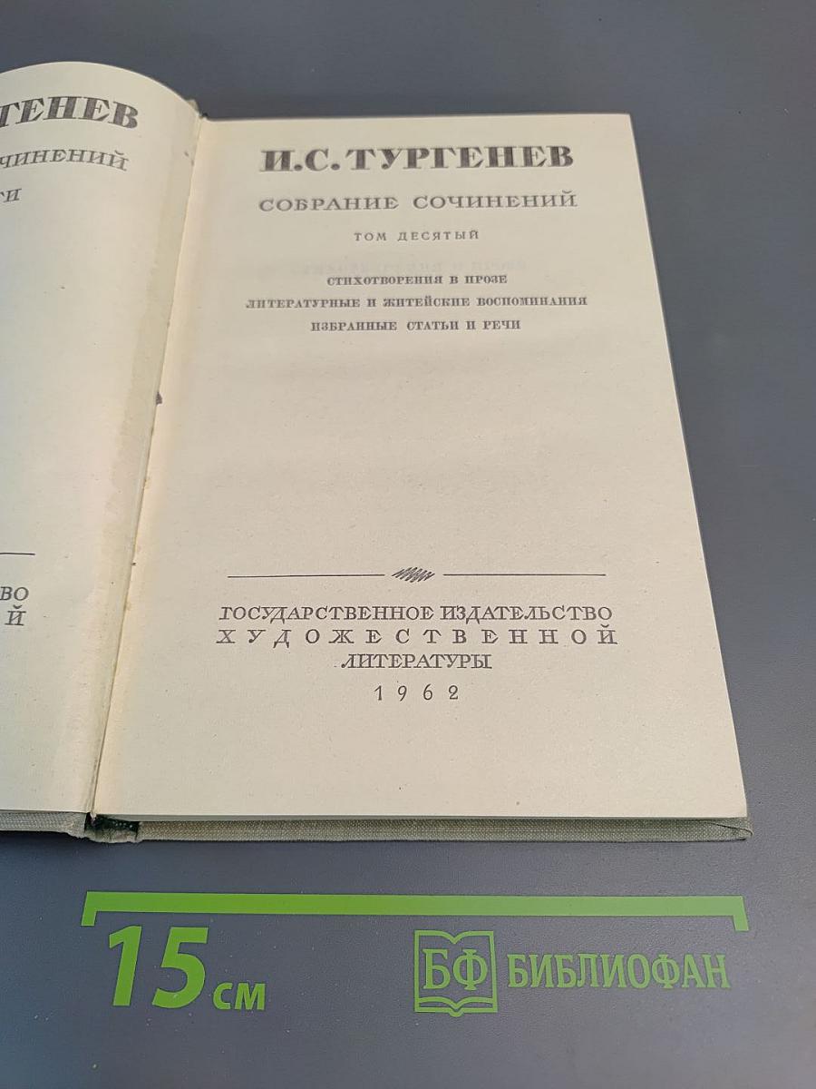 Собрание сочинений. Том десятый: Стихотворения в прозе. Литературные и житейские воспоминания. Избранные статьи и речи