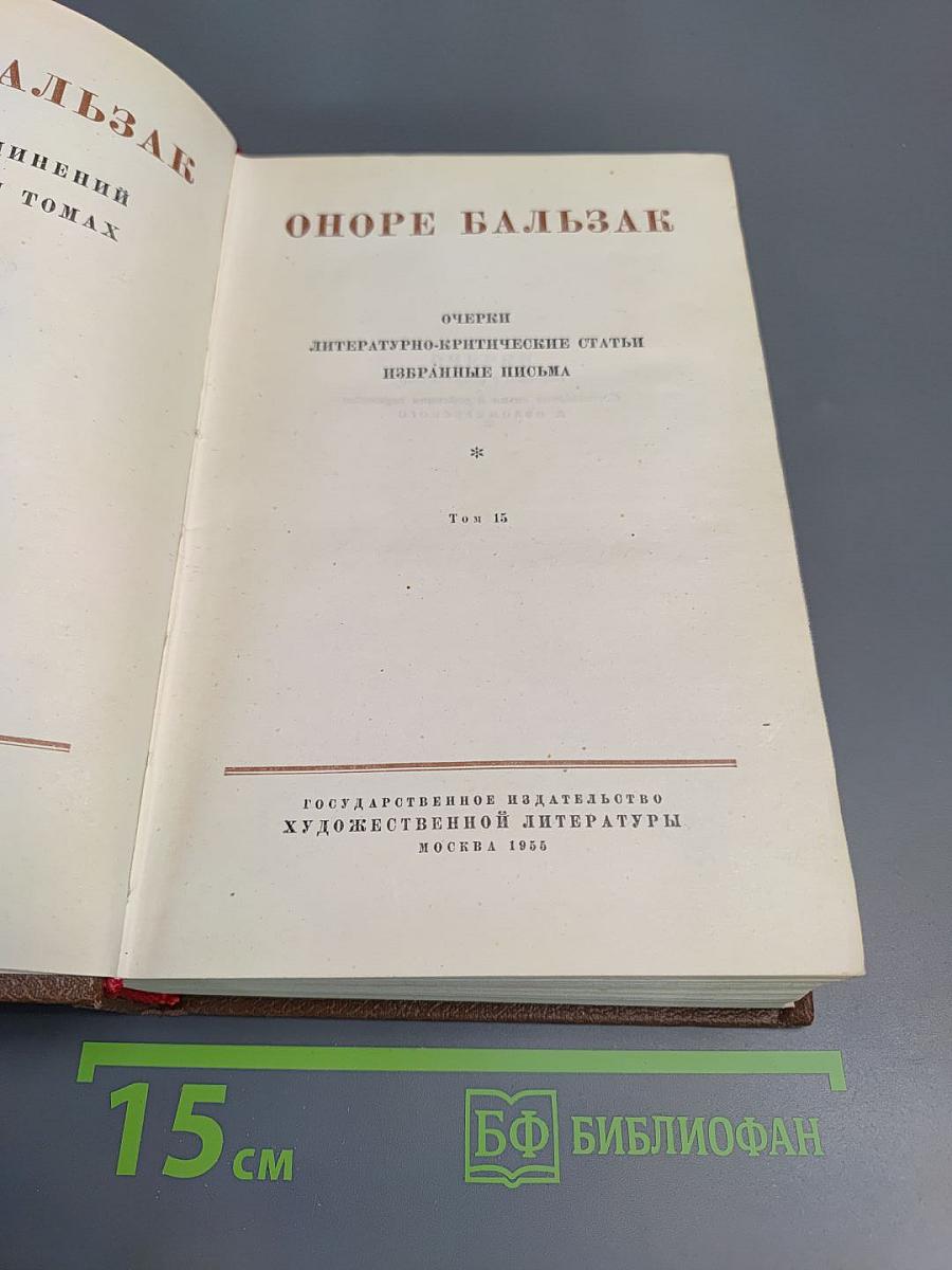 Очерки, литературно-критические статьи, избранные письма. Том 15