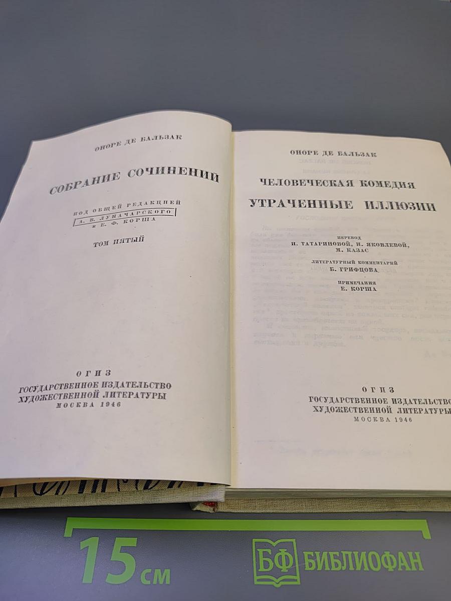 Собрание сочинений. Том пятый. Человеческая комедия. Утраченные иллюзии