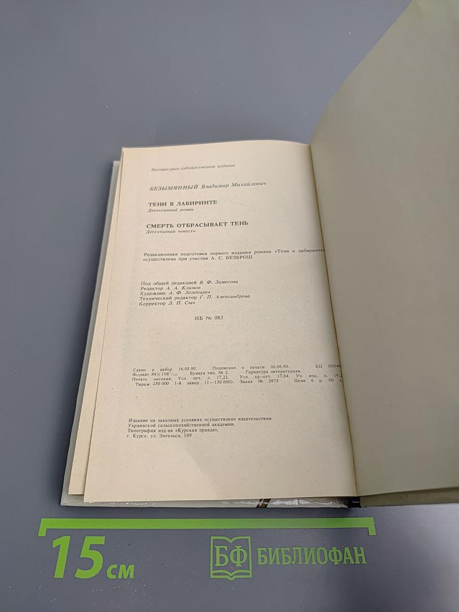 Тени в лабиринте. Смерть отбрасывает тень