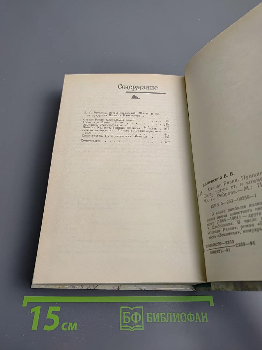 Василий Каменский. Степан Разин. Пушкин и Дантес