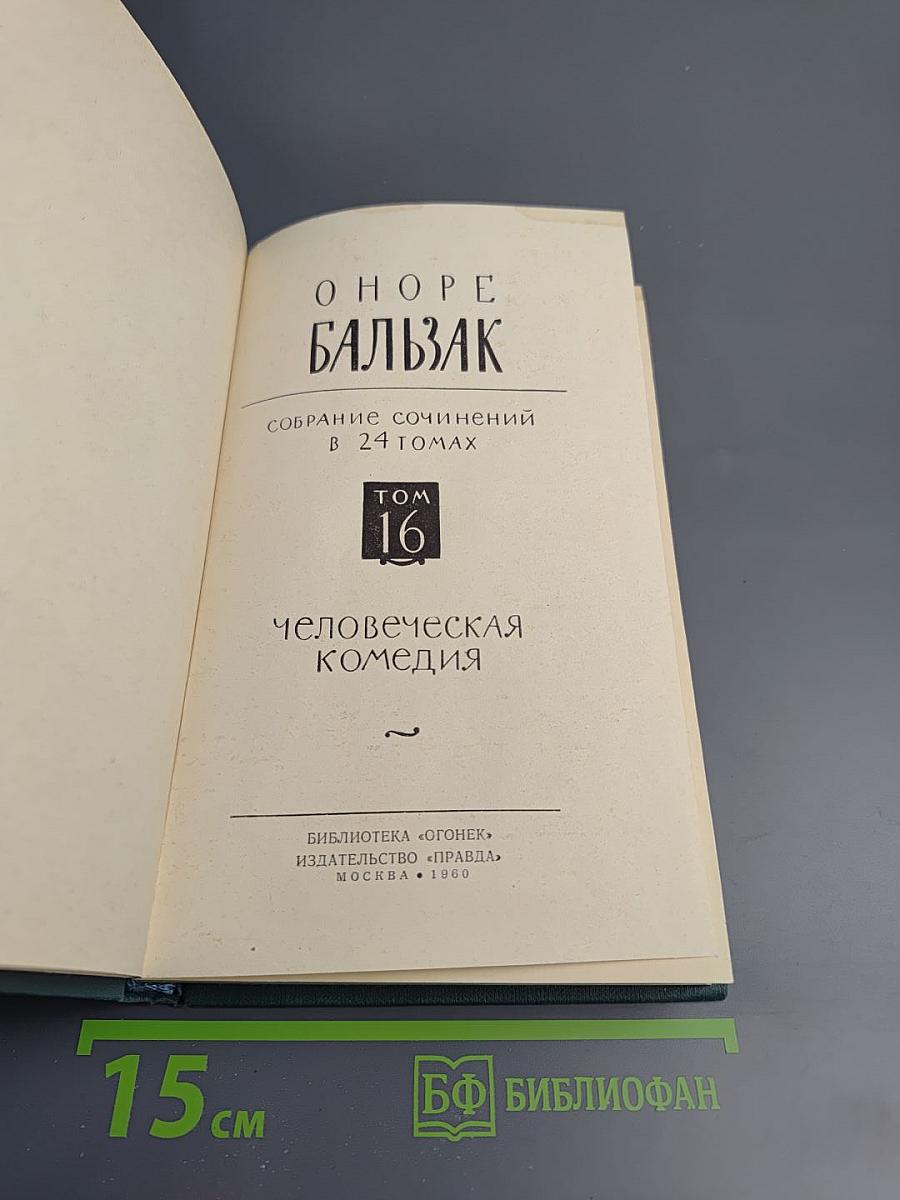 Собрание сочинений в 24 томах. Том 16. Человеческая комедия