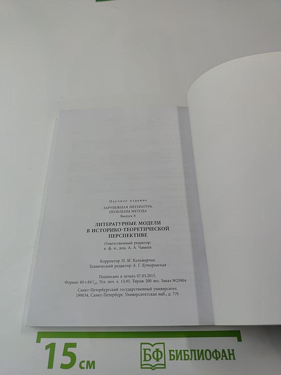 Литературные модели в историко-теоретической перспективе