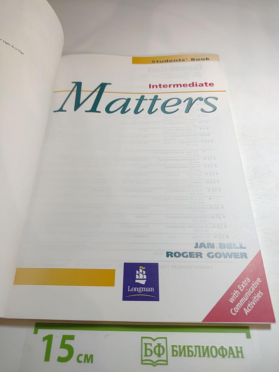 Matters Intermediate Students' Book
