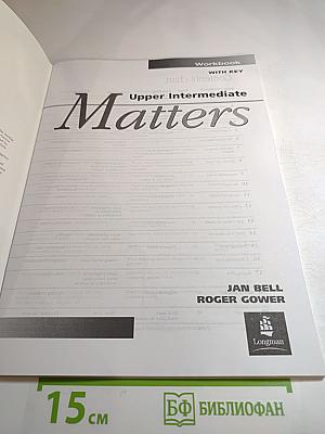 Matters Workbook Upper Intermediate WITH KEY