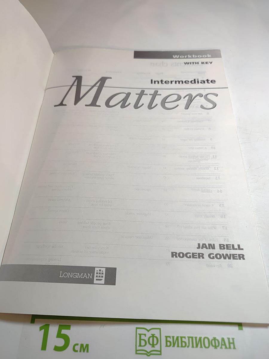 Matters Intermediate Workbook with Key