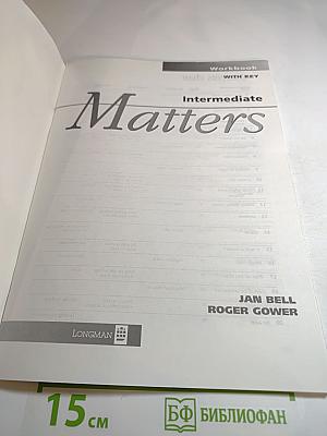 Matters Intermediate Workbook with Key