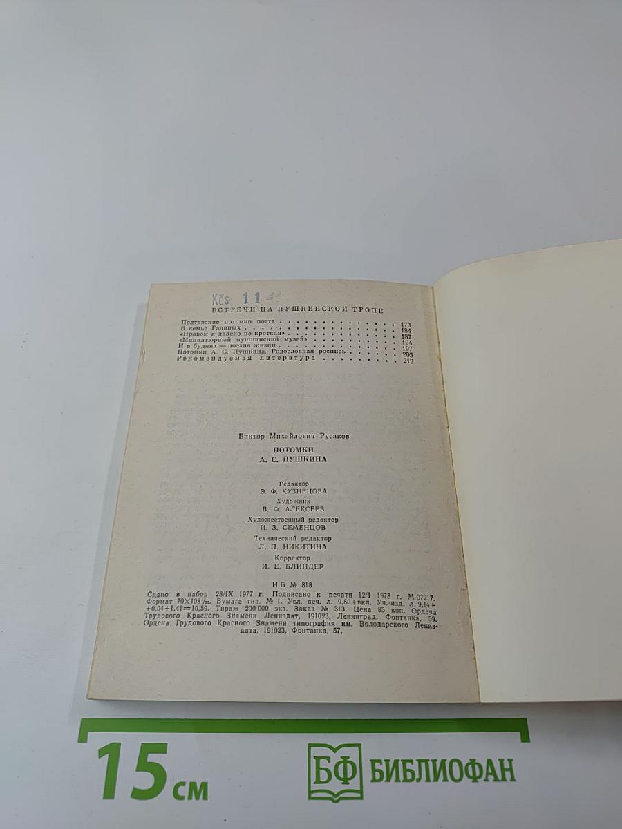 Потомки А.С. Пушкина