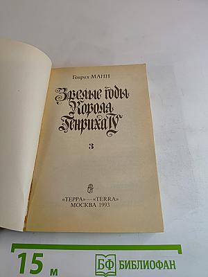 Зрелые годы Короля Генриха IV