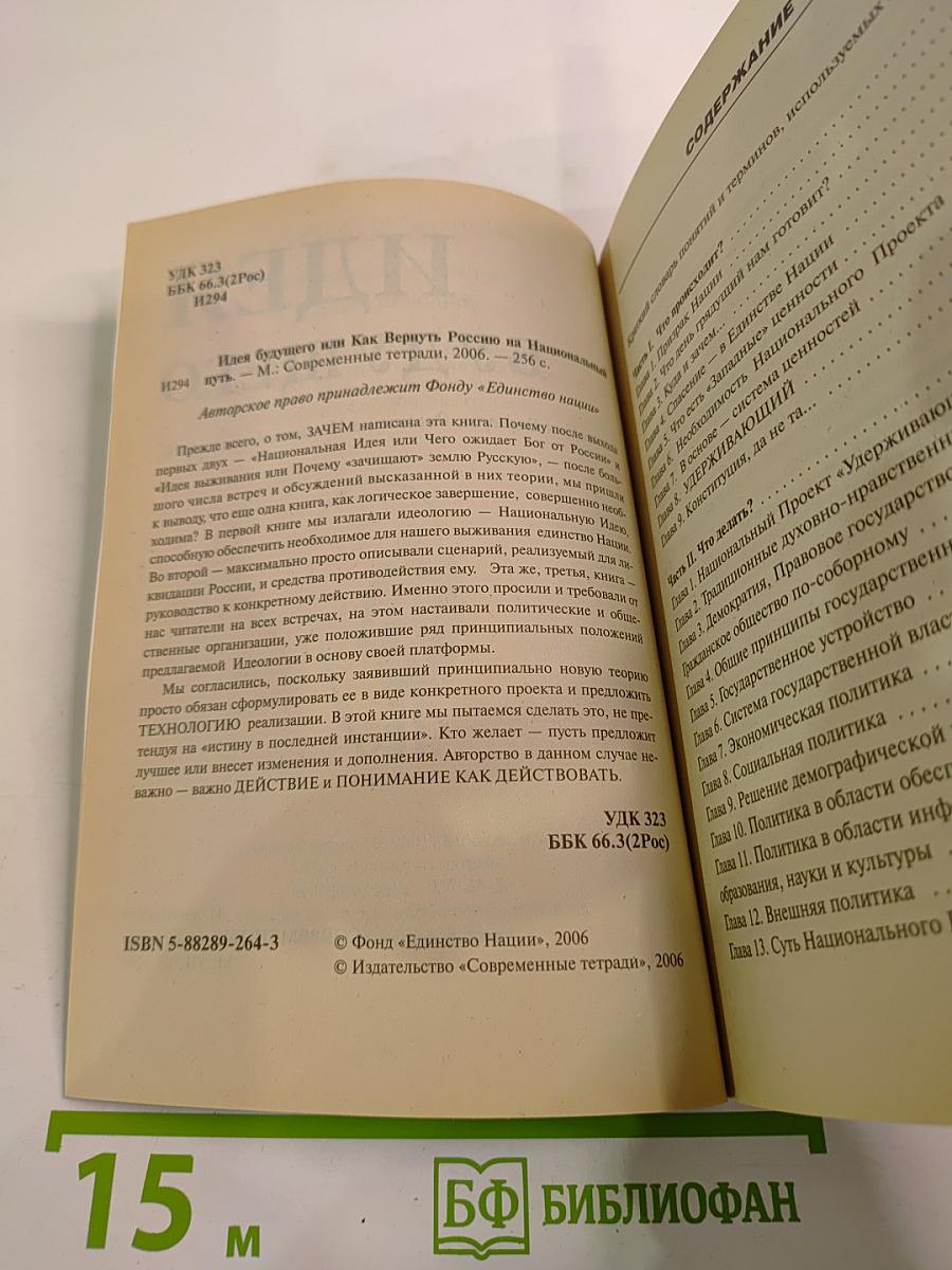 Идея будущего или Как Вернуть Россию на Национальный Путь