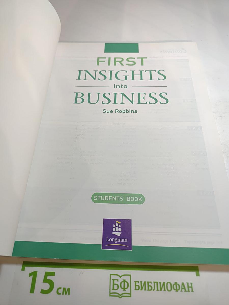 First Insights into Business Student's Book