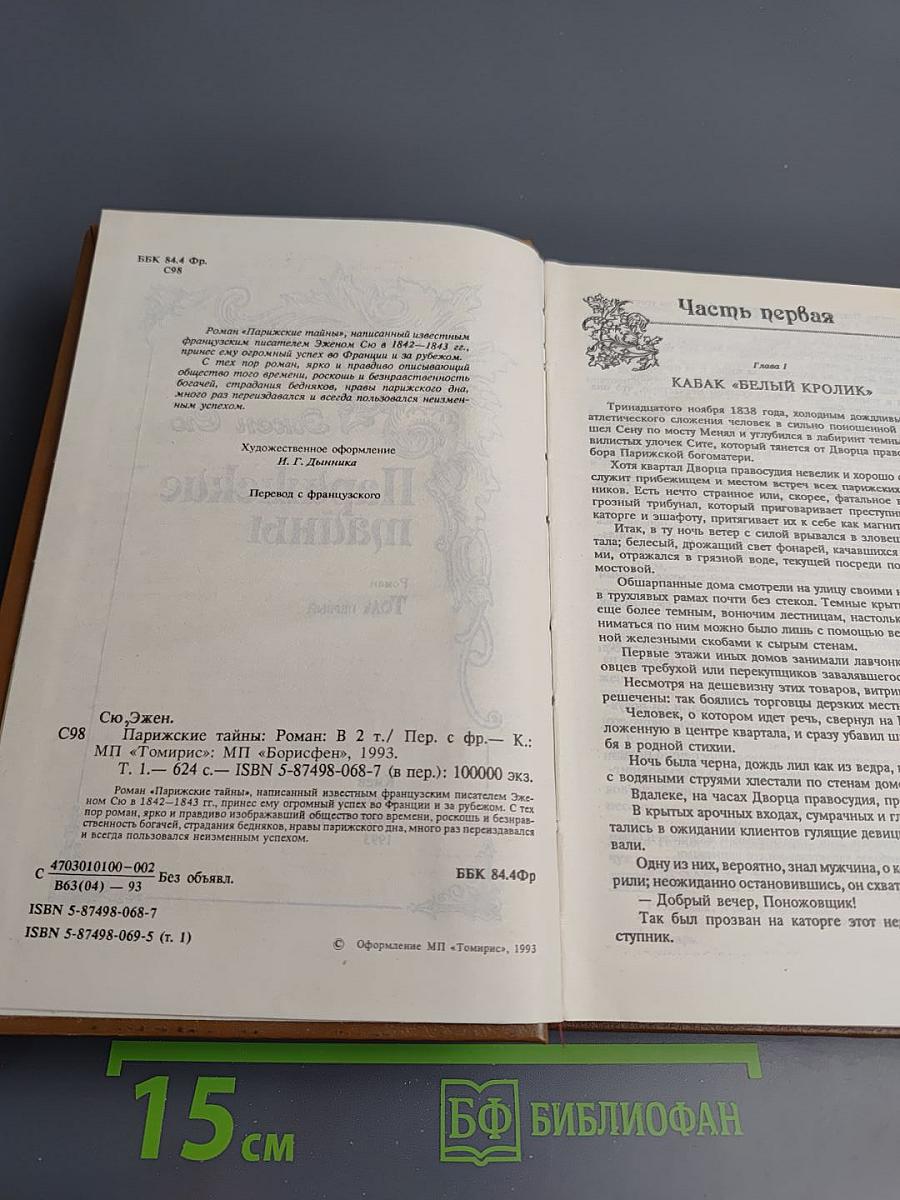 Парижские тайны. Том первый