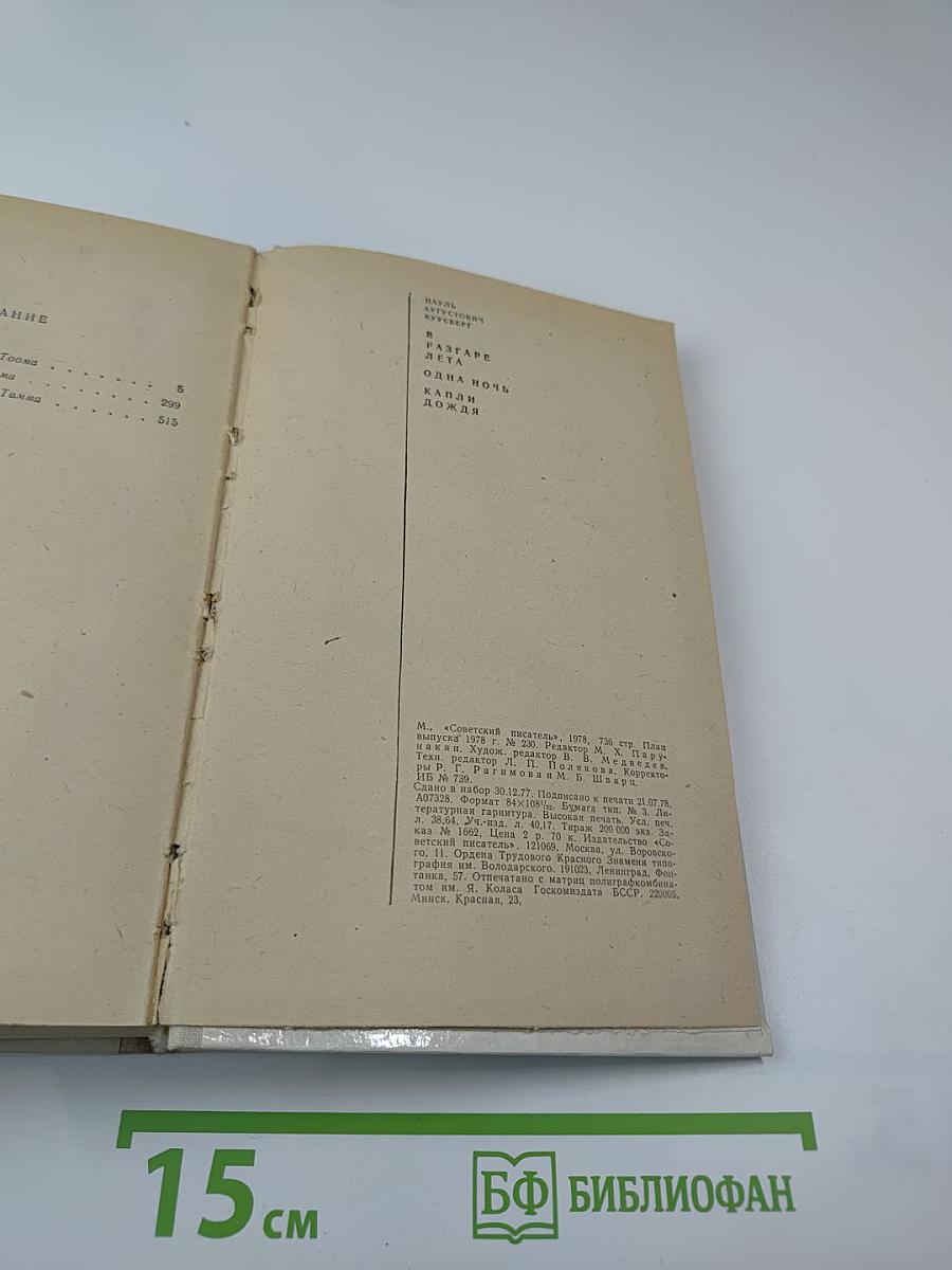 В разгаре лета. Одна ночь. Капли дождя