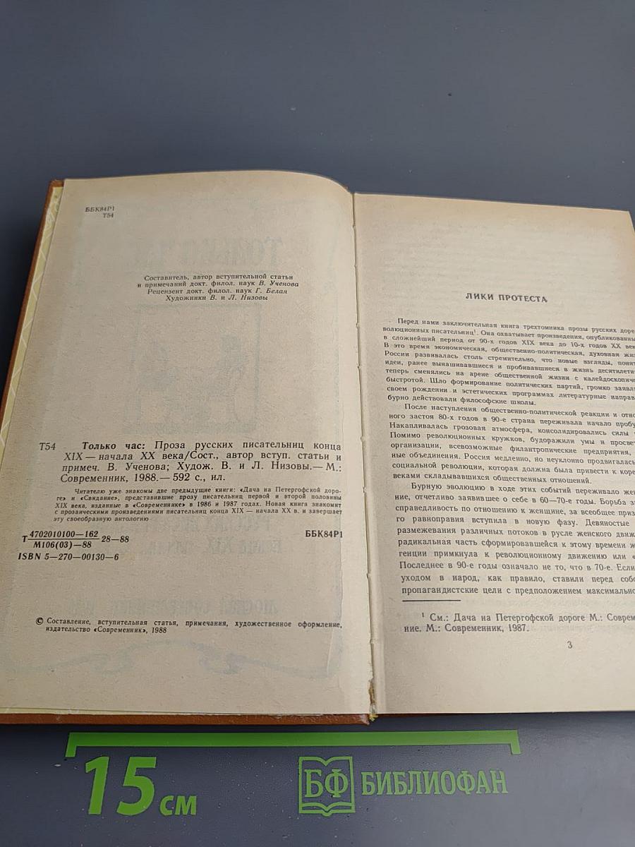 Только час. Проза русских писательниц конца XIX - начала XX века