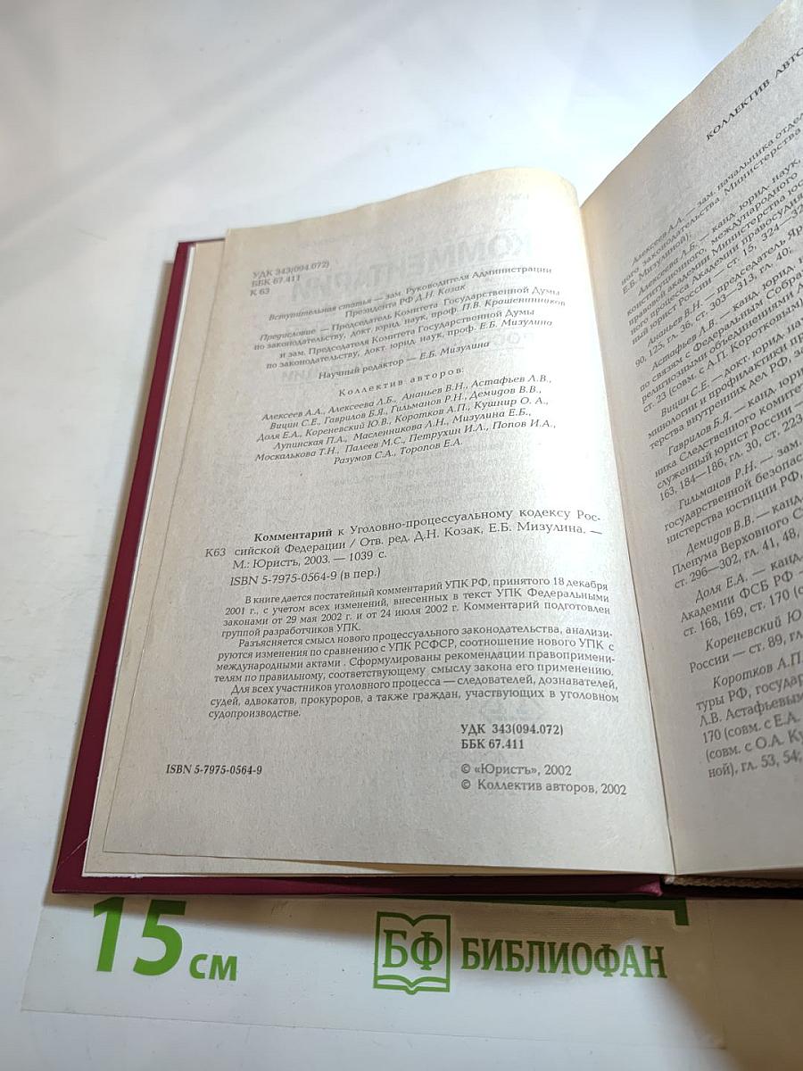 Комментарий к Уголовно-процессуальному кодексу Российской Федерации