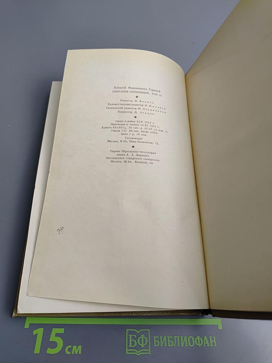 М. Горький. Собрание сочинений. Том 16. Пьесы 1901-1906