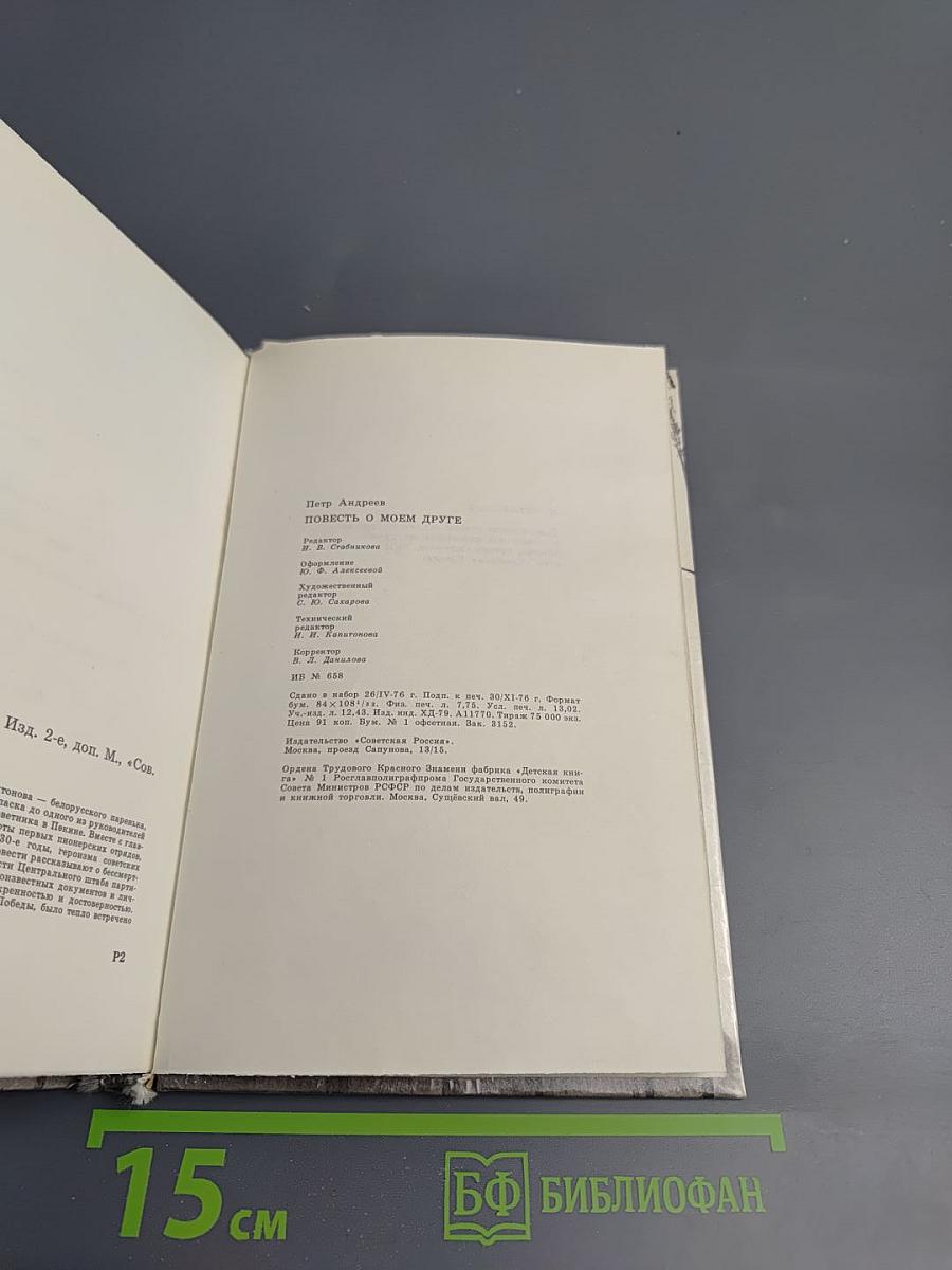 Повесть о моем друге