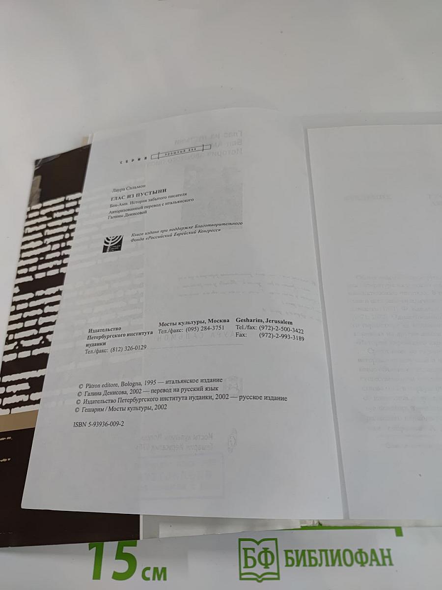 Глас из пустыни. Бен-Ами. История забытого писателя