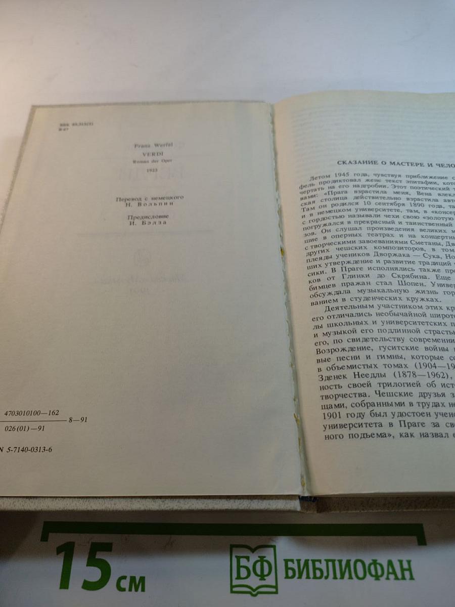 Верди. Роман оперы