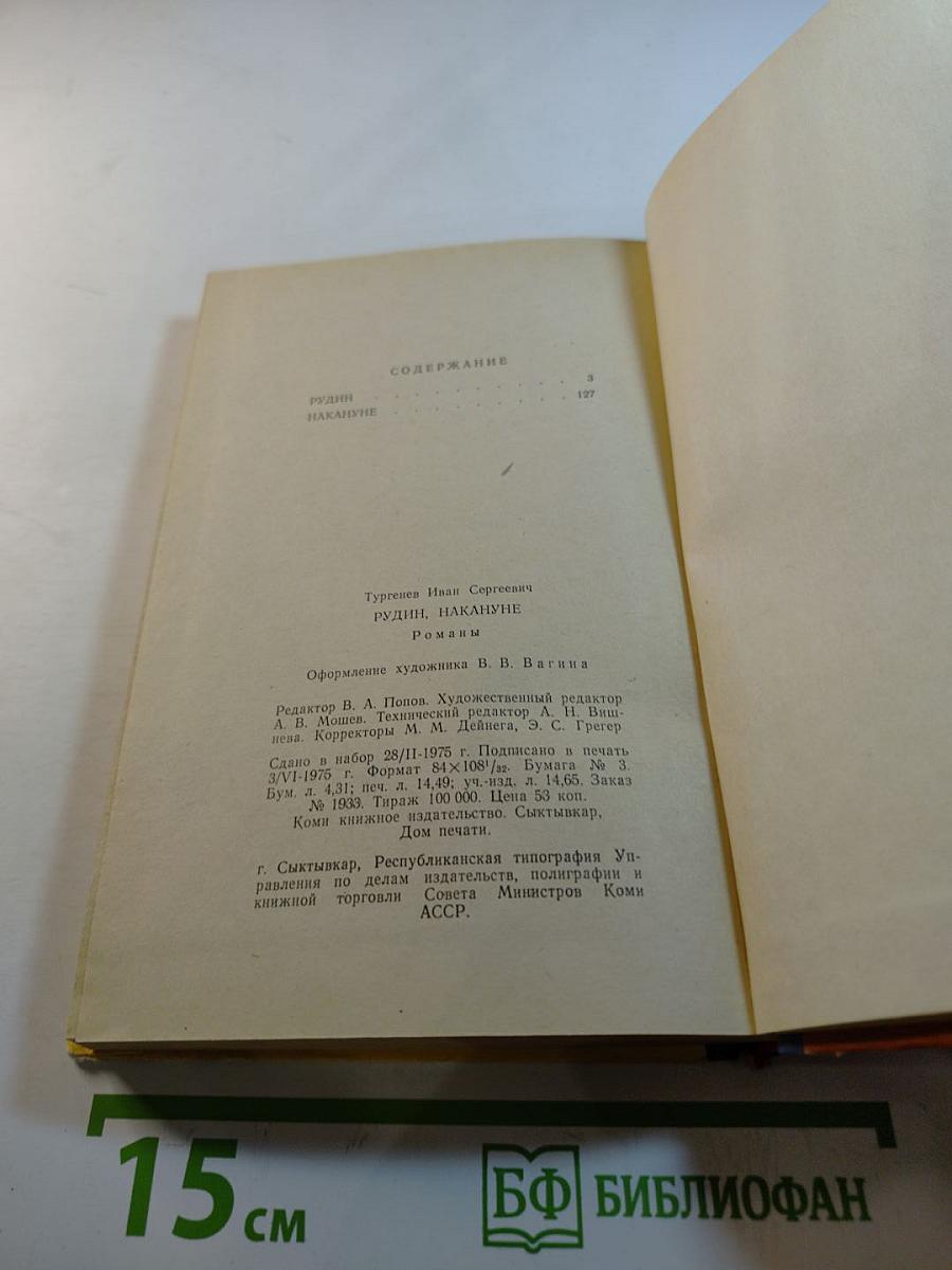 Рудин. Накануне