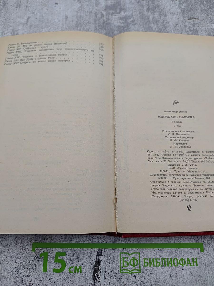 Могикане Парижа, Том 1