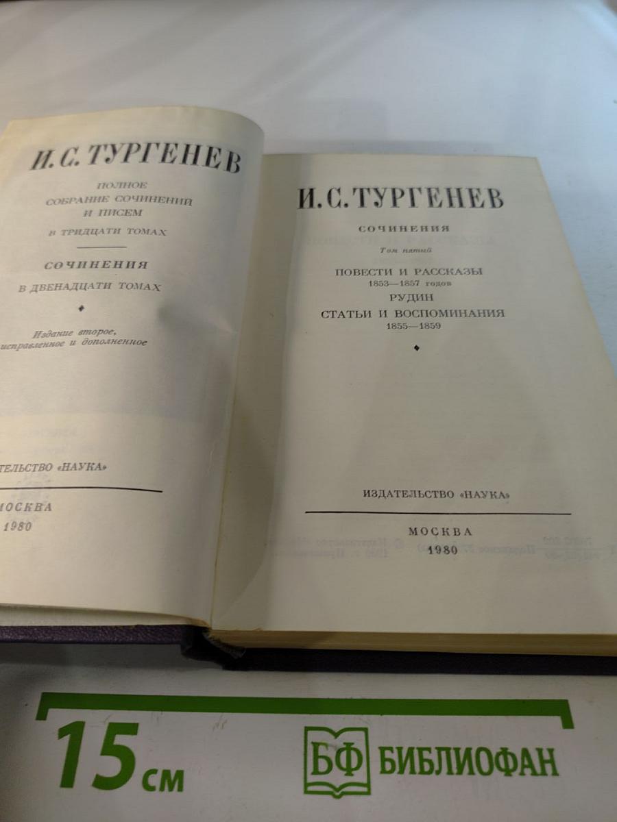 Полное собрание сочинений и писем в тридцати томах. Сочинения. Том 5. Повести и рассказы. Рудин. Статьи и воспоминания