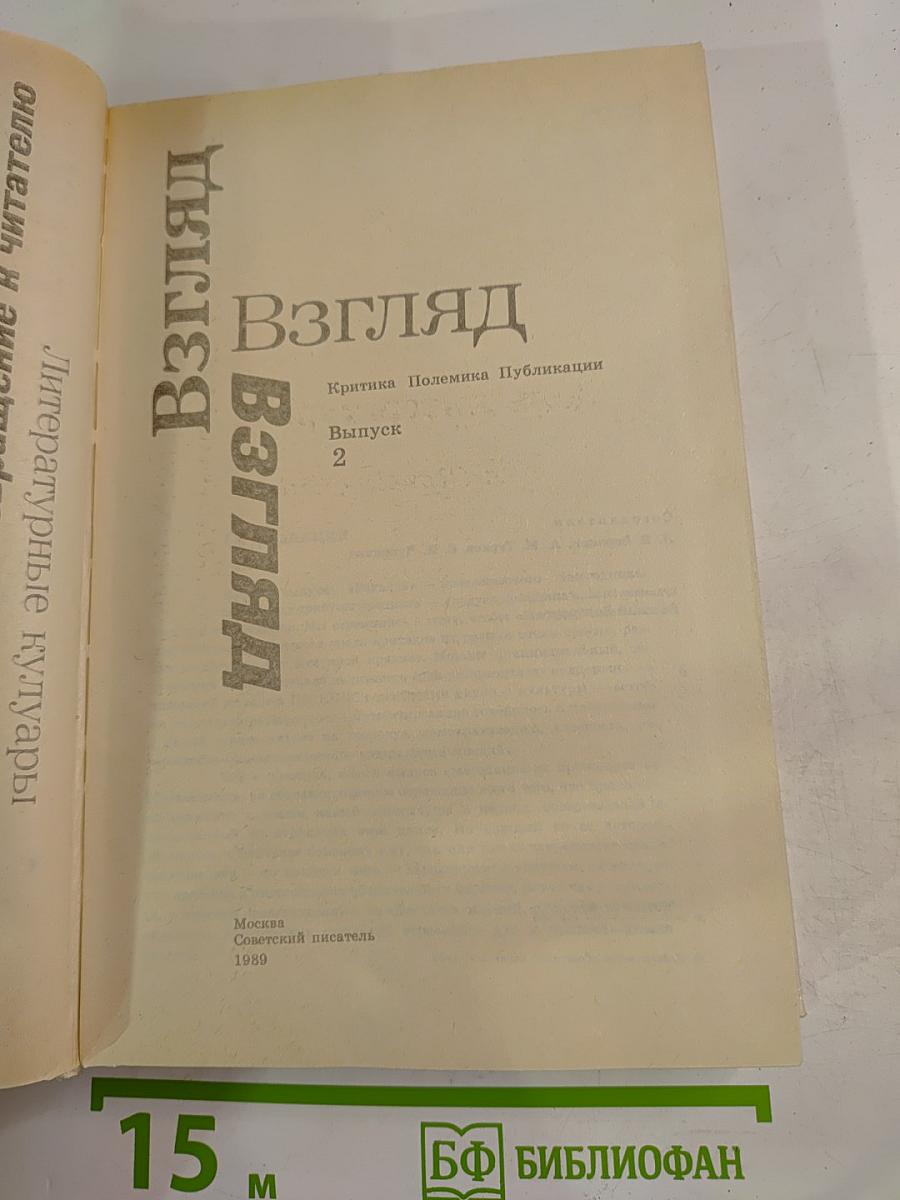 Взгляд. Выпуск 2: Критика. Полемика. Публикации