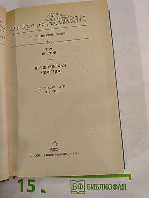 Человеческая комедия. Философские этюды. Том Шестой